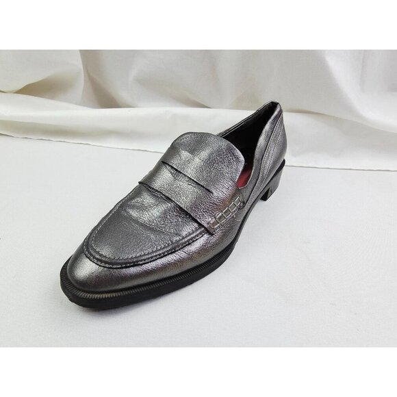 Zara Women Size 39 (US 8) Silver/Gray Slip On Pointed Toe Penny Loafers - Picture 1 of 13